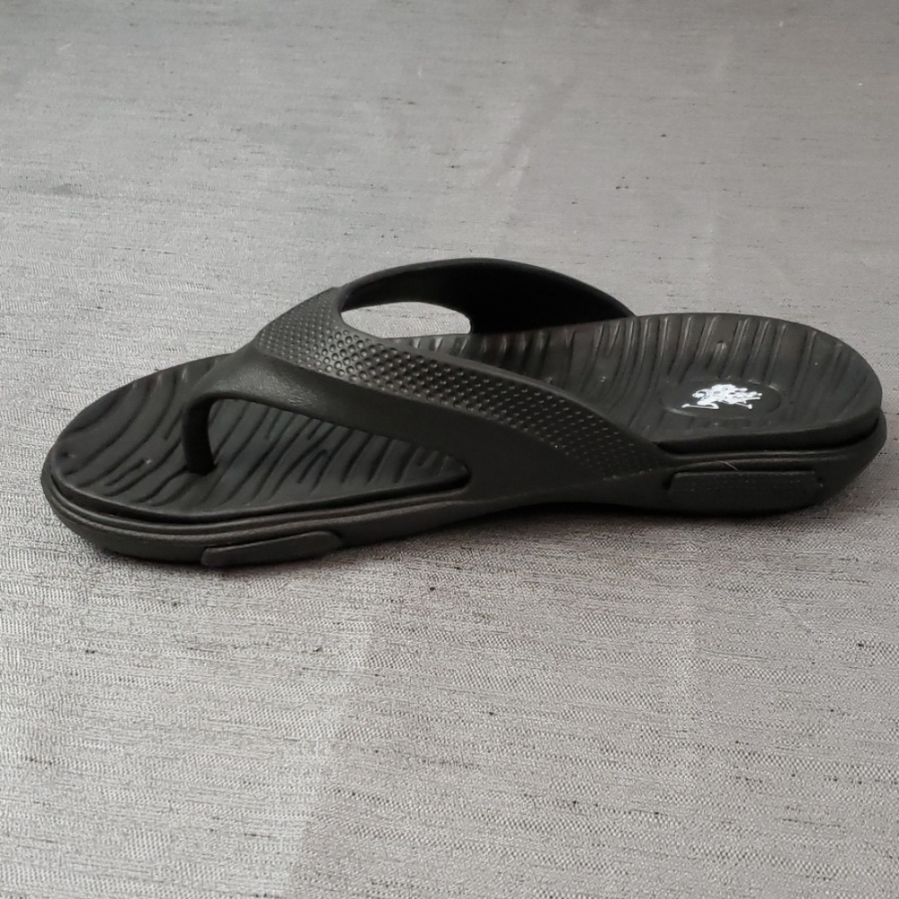 US Polo Assn. Mens Black Flip Flops Nwot - Picture 4 of 6